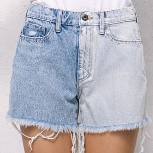 Two Tone Denim Shorts